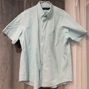 Ralph Lauren - Teal checkered shirt, size XL, Great condition.